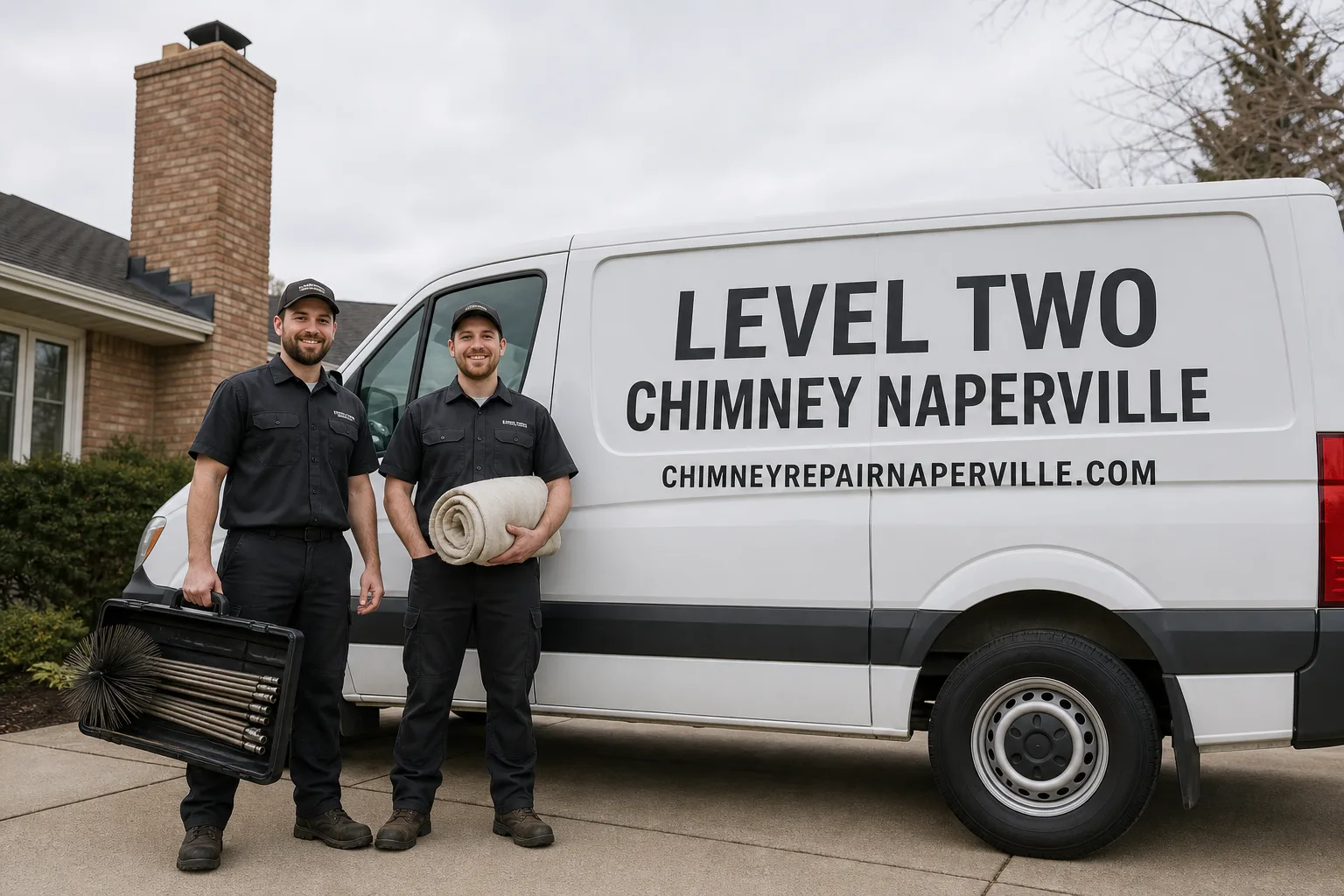Level Two Chimney Naperville chimney cleaning team